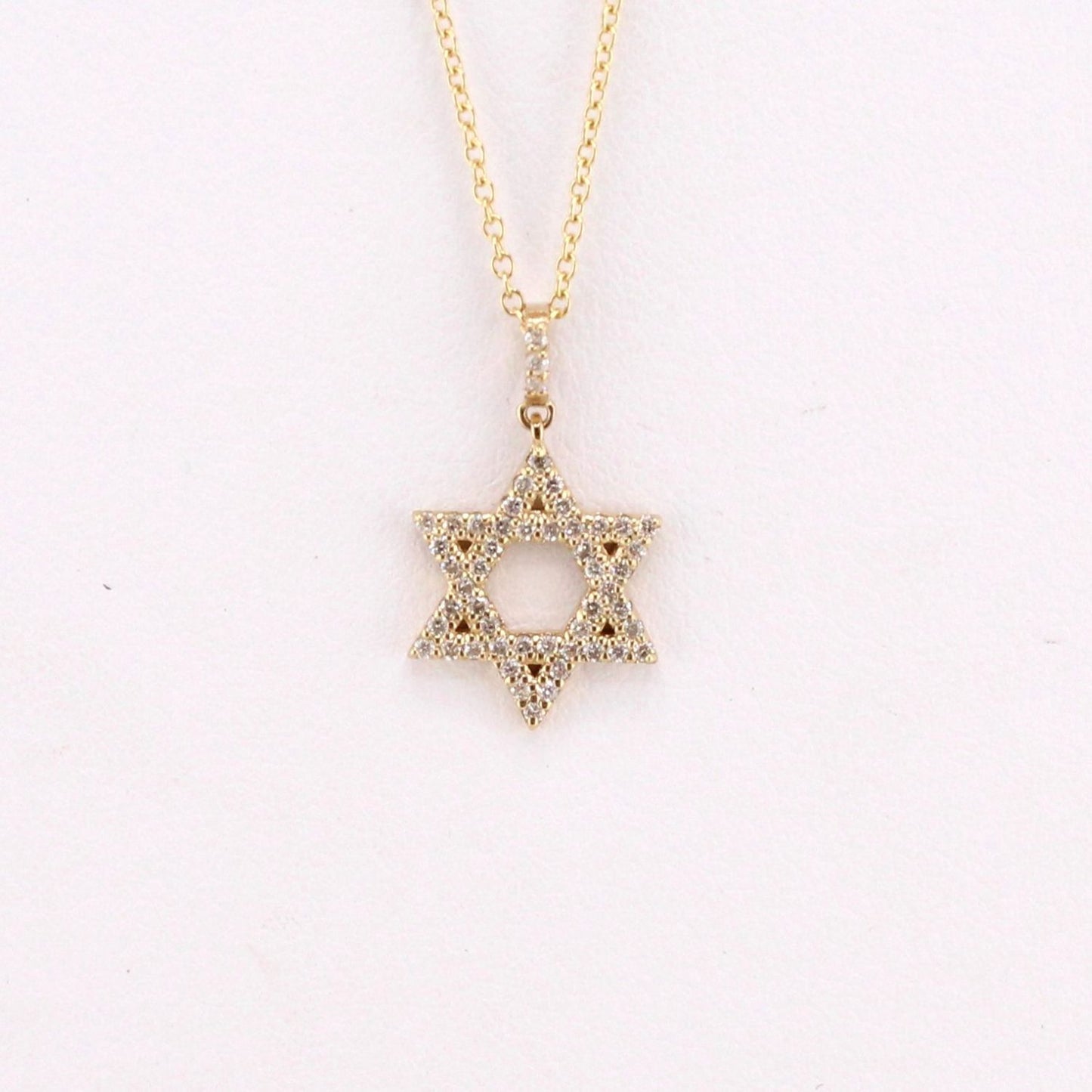 Diamond Star of David Pendant