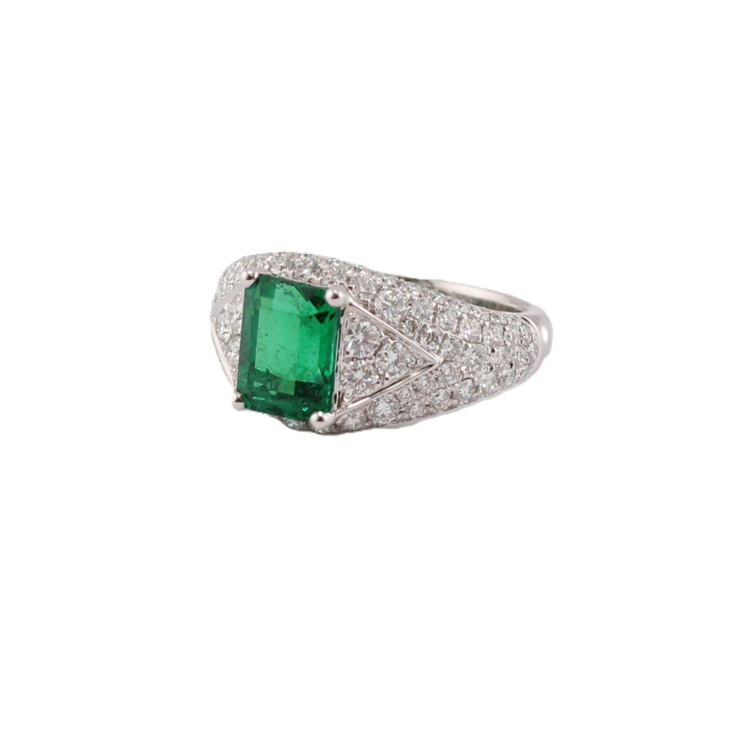 Certified Emerald & Diamond Ring