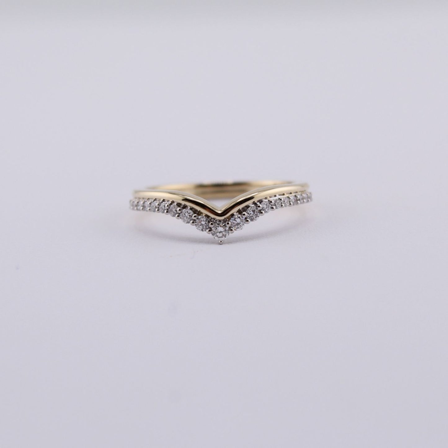 14K Yellow & White Gold Diamond Band