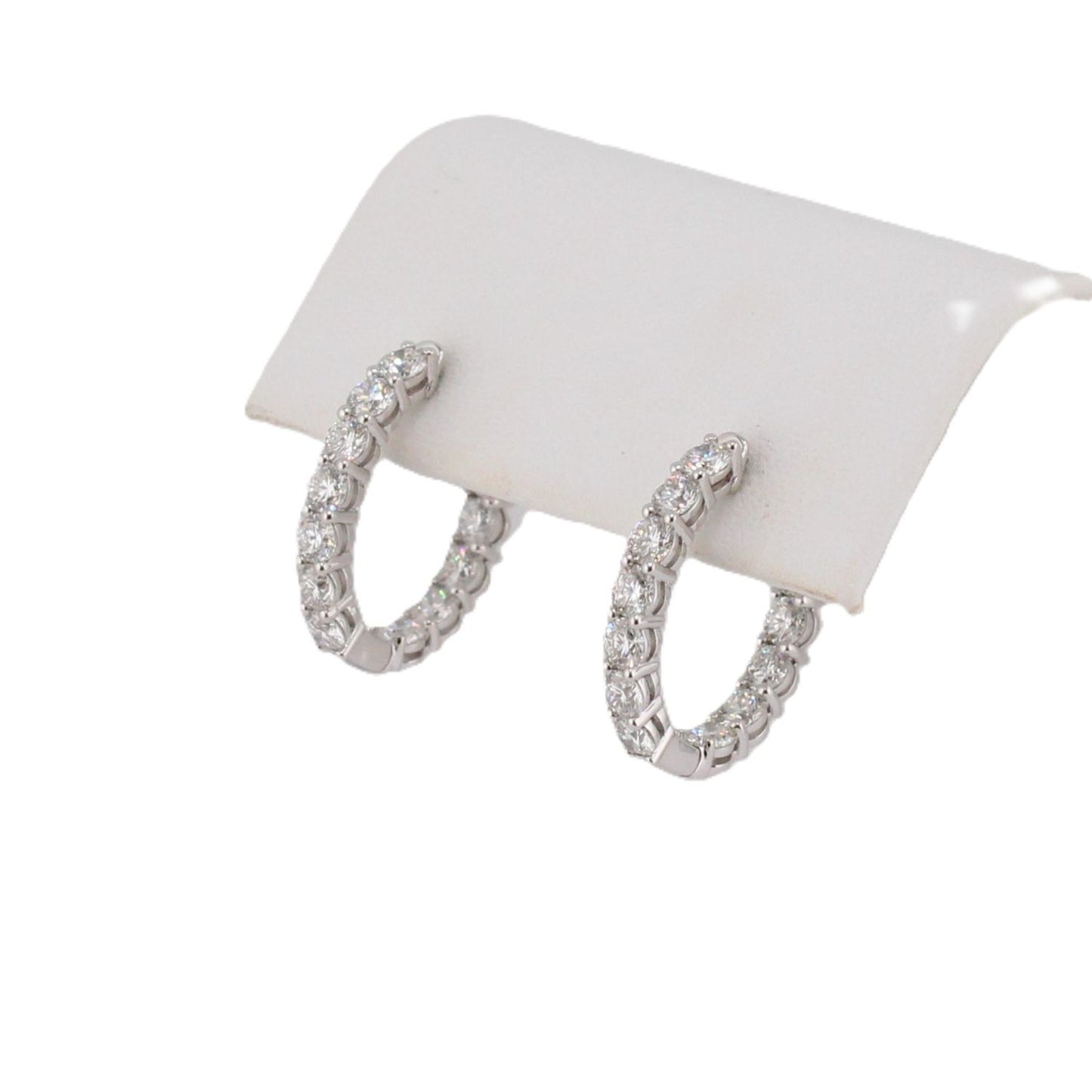 Diamond Oval Hoops
