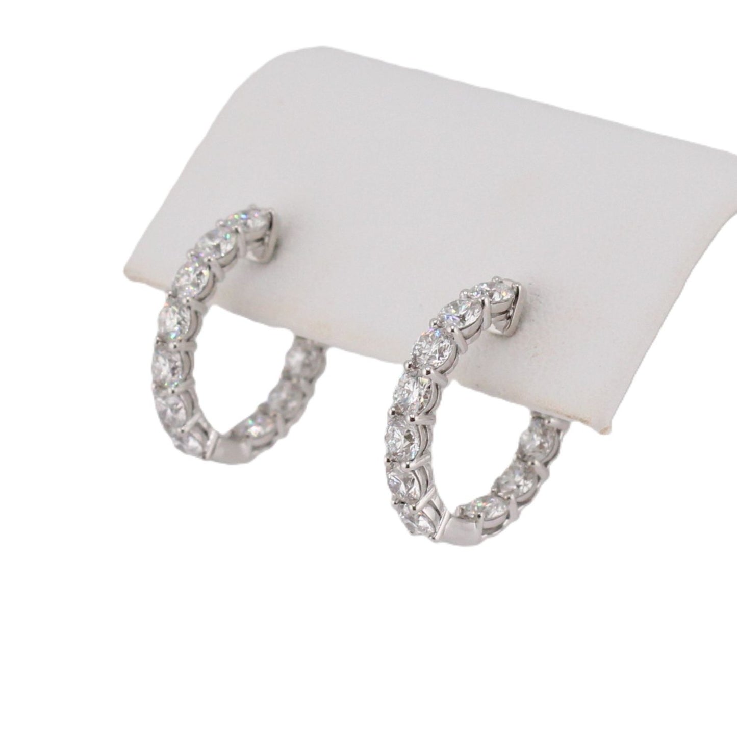 Diamond Oval Hoops