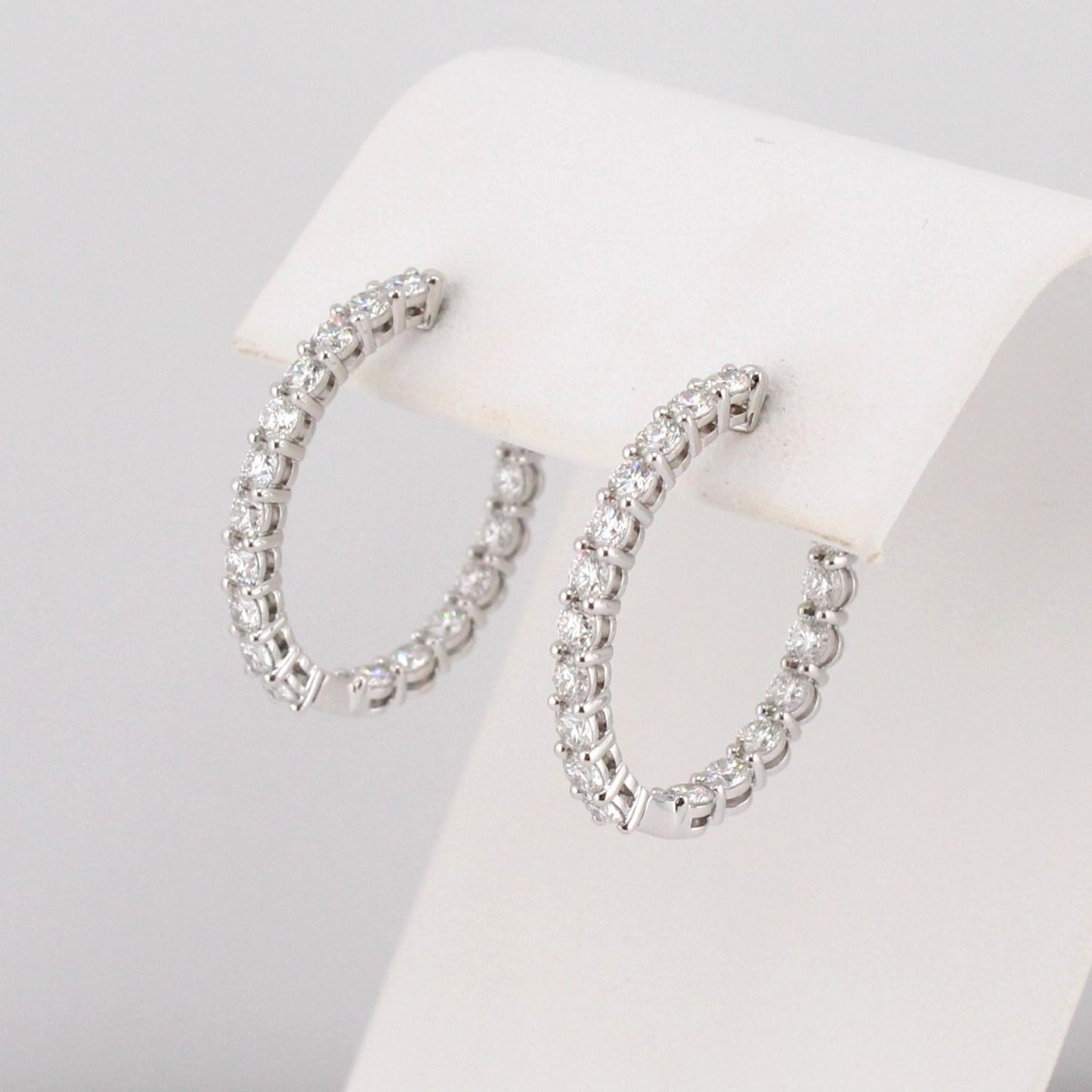 Diamond Oval Hoops