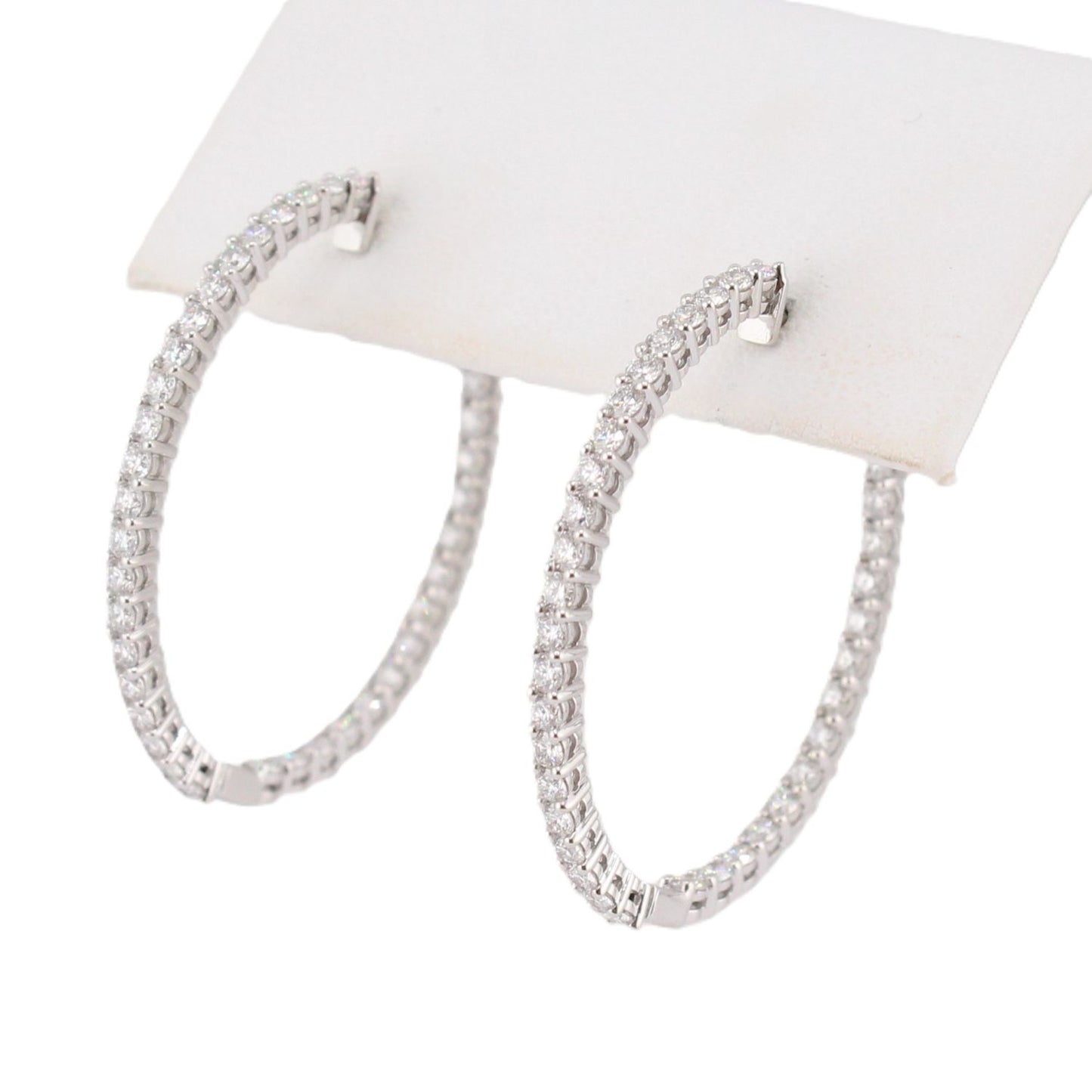 Diamond Oval Hoops