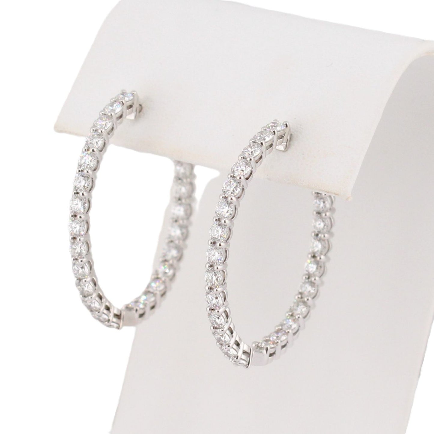 Diamond Oval Hoops