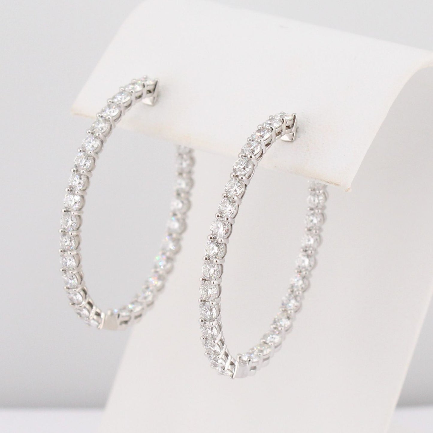 Diamond Oval Hoops