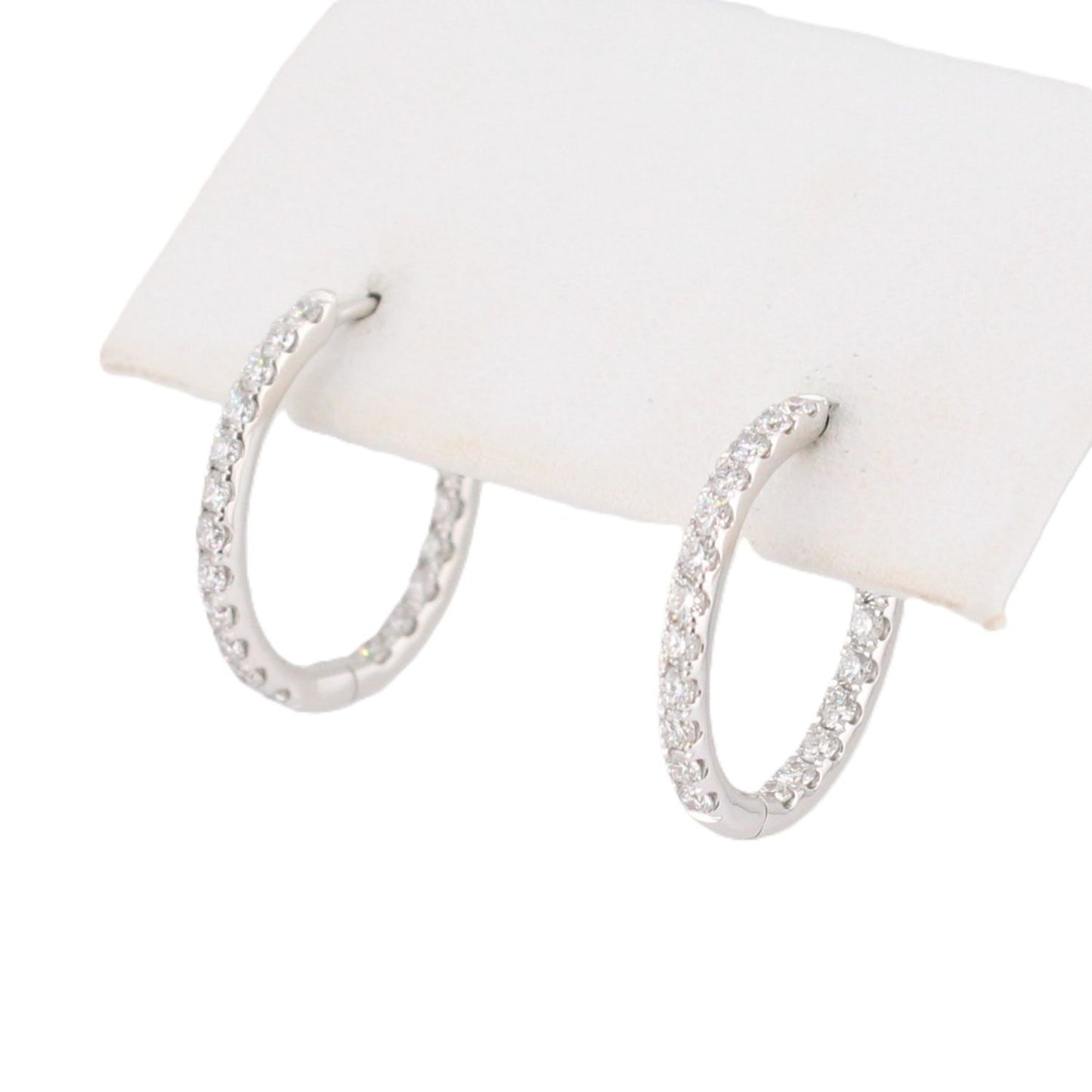 Diamond Oval Hoops
