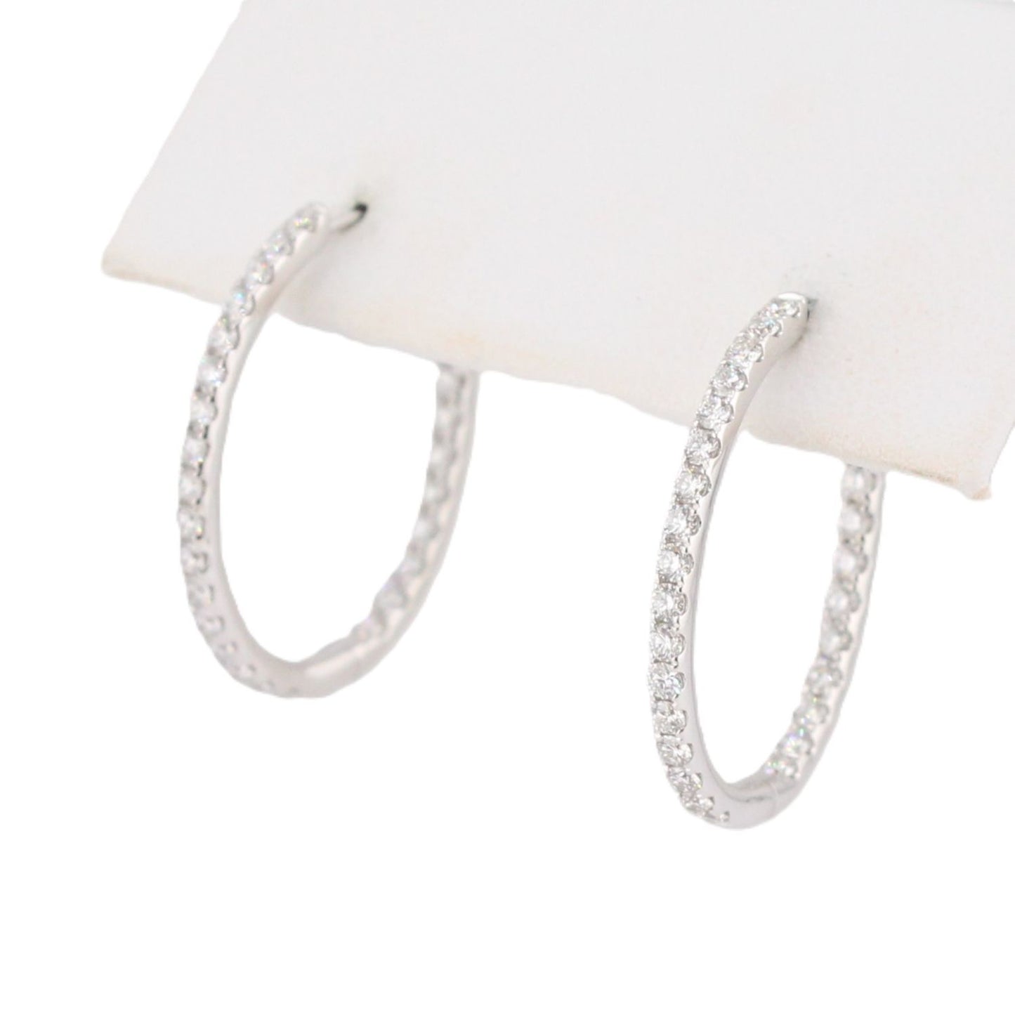 Diamond Oval Hoops