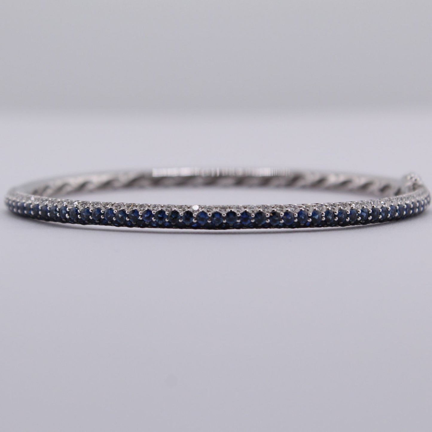 Blue Sapphire and Diamond Bracelet