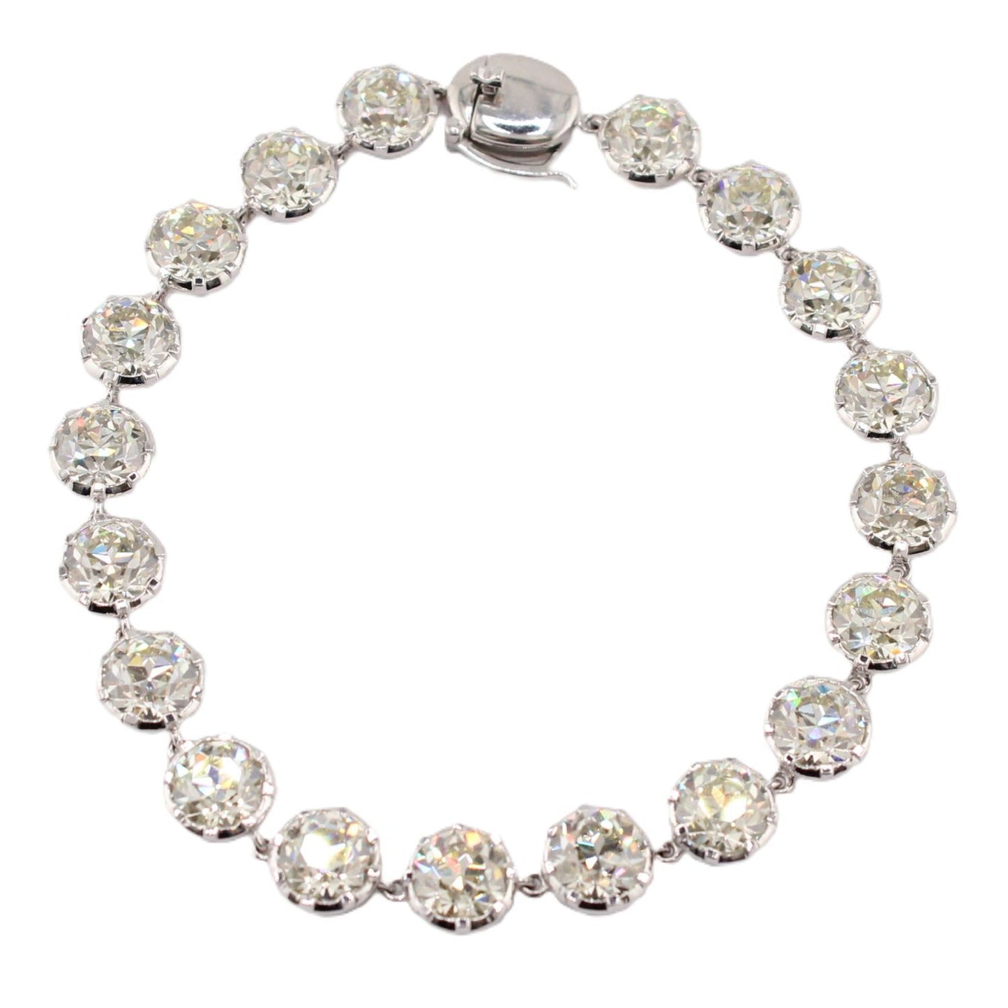 Old European Cut Diamond Line Bracelet