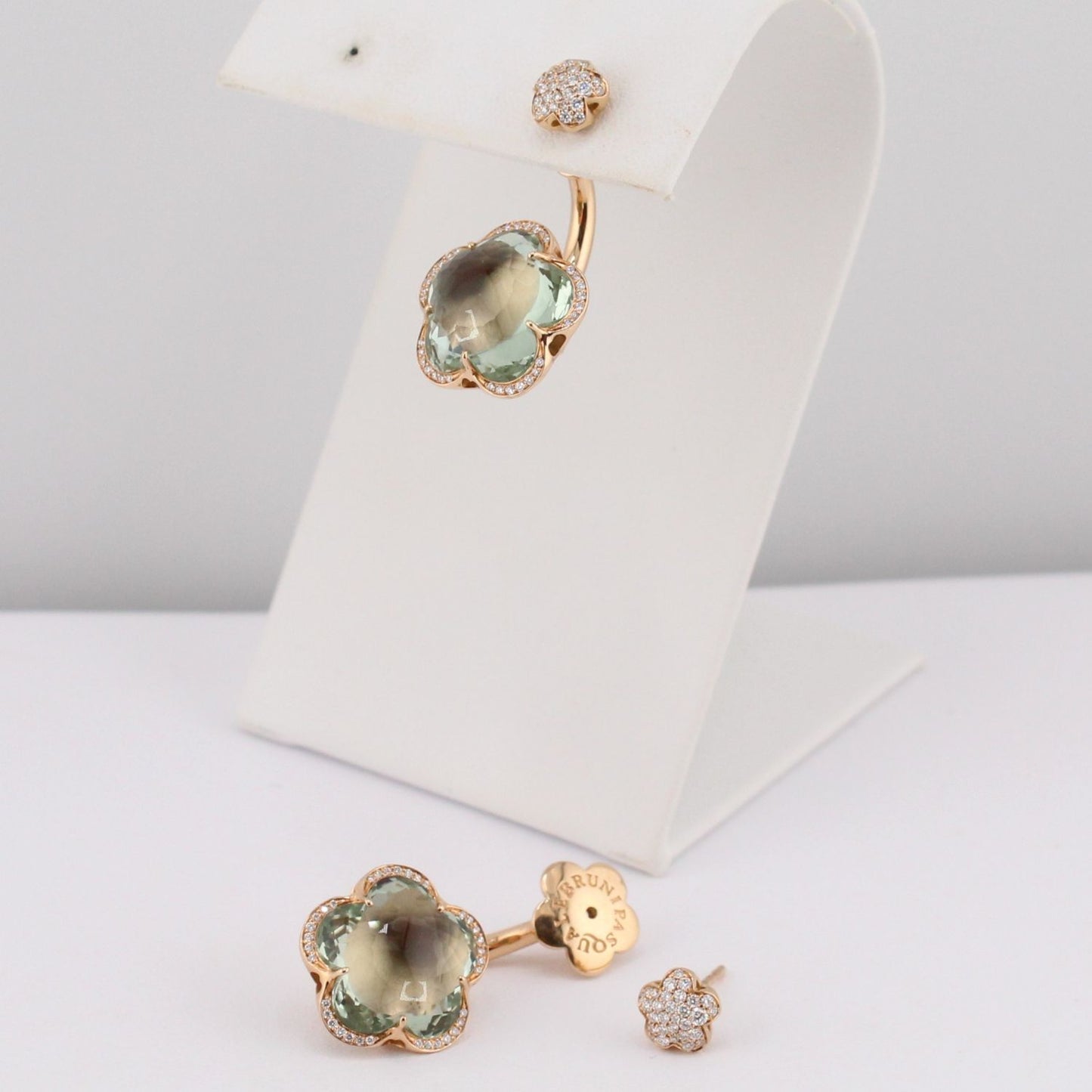 Bon Ton Collection Prasiolite & Diamond Earrings