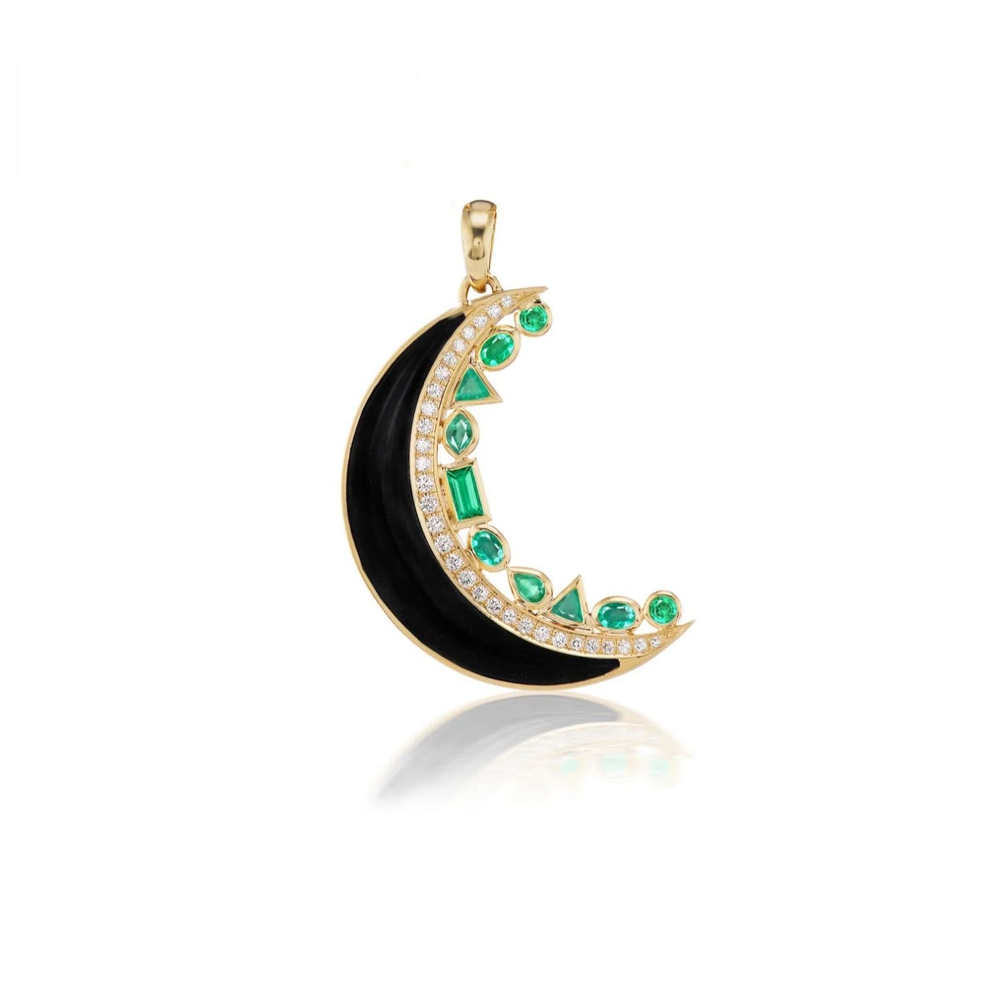 Monroe Collection Onyx Moon Pendant