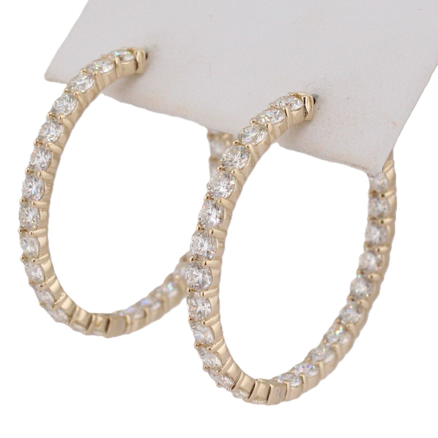 Diamond Inside Outside Hoops