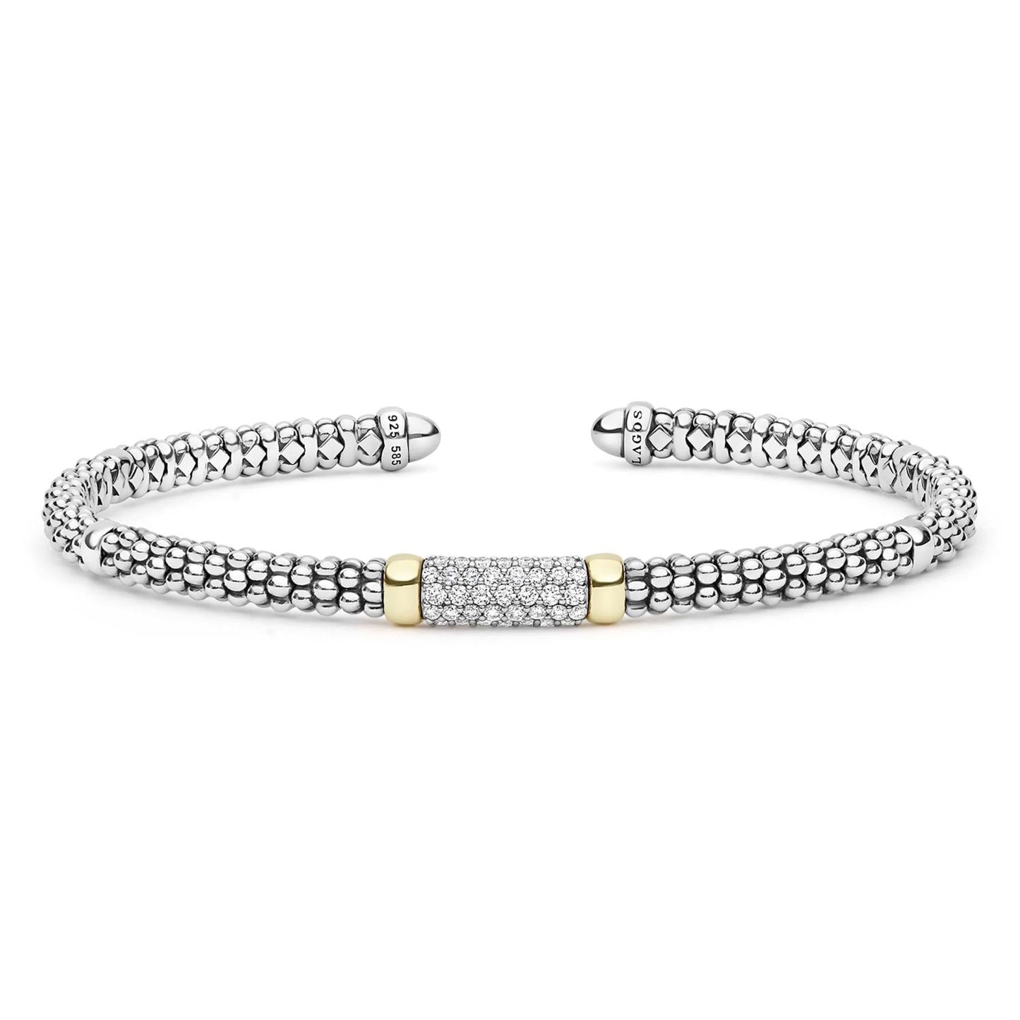 Signature Caviar Collection Versa Torque Diamond Bracelet