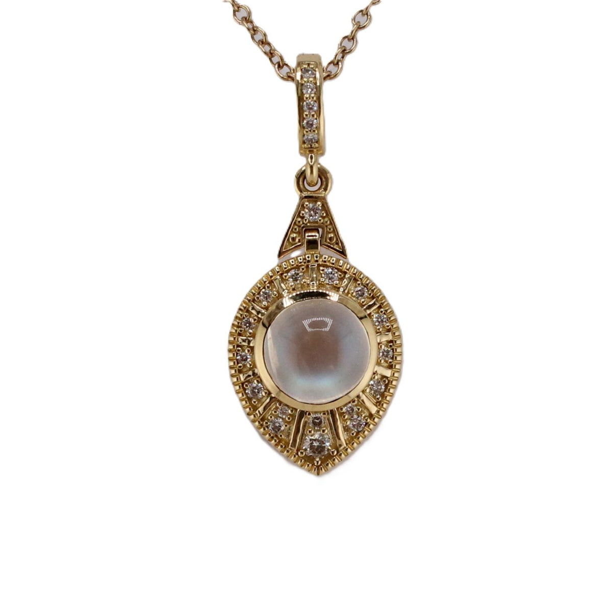 Moonstone and Diamond Medallion