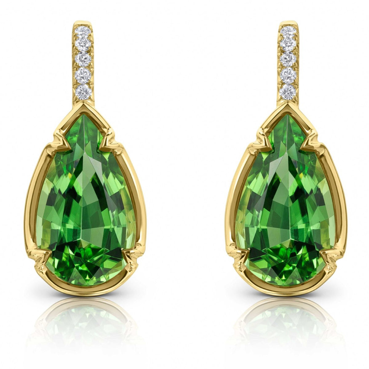 Dore Collection Chrome Tourmaline & Diamond Earrings