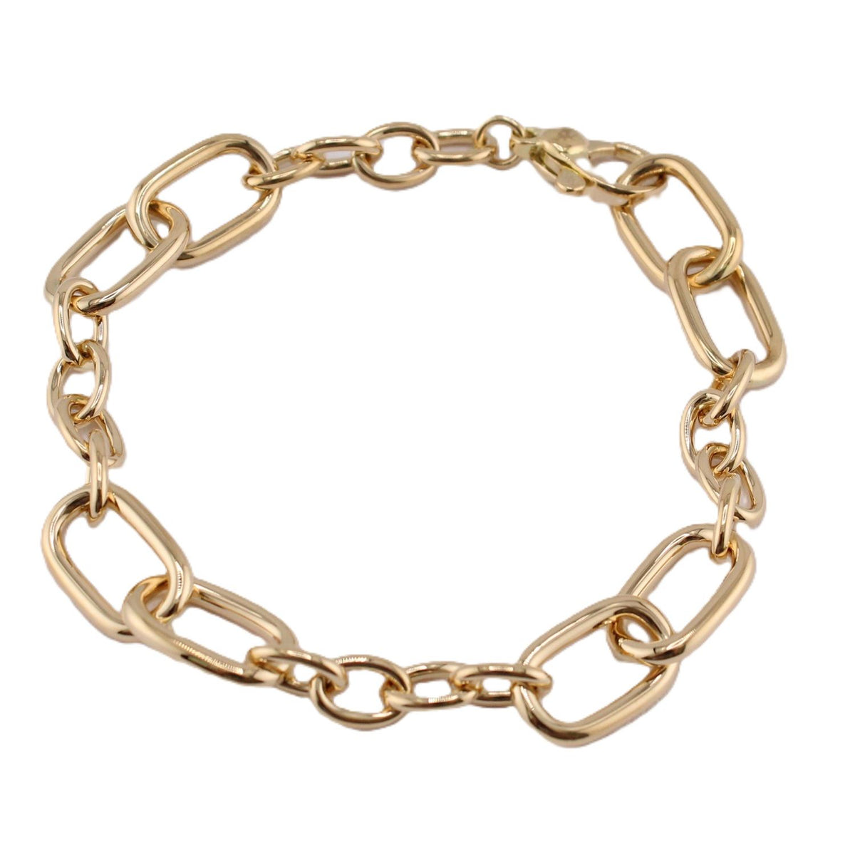 Italian Made Large Mixed Link Bracelet