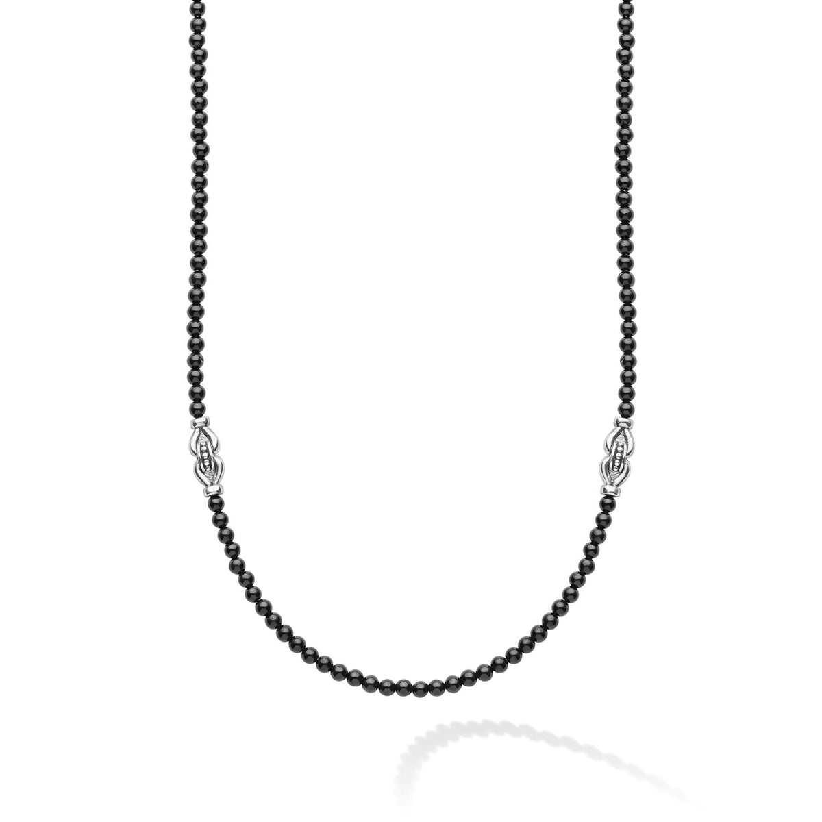 Signature Caviar Collection Black Agate Necklace