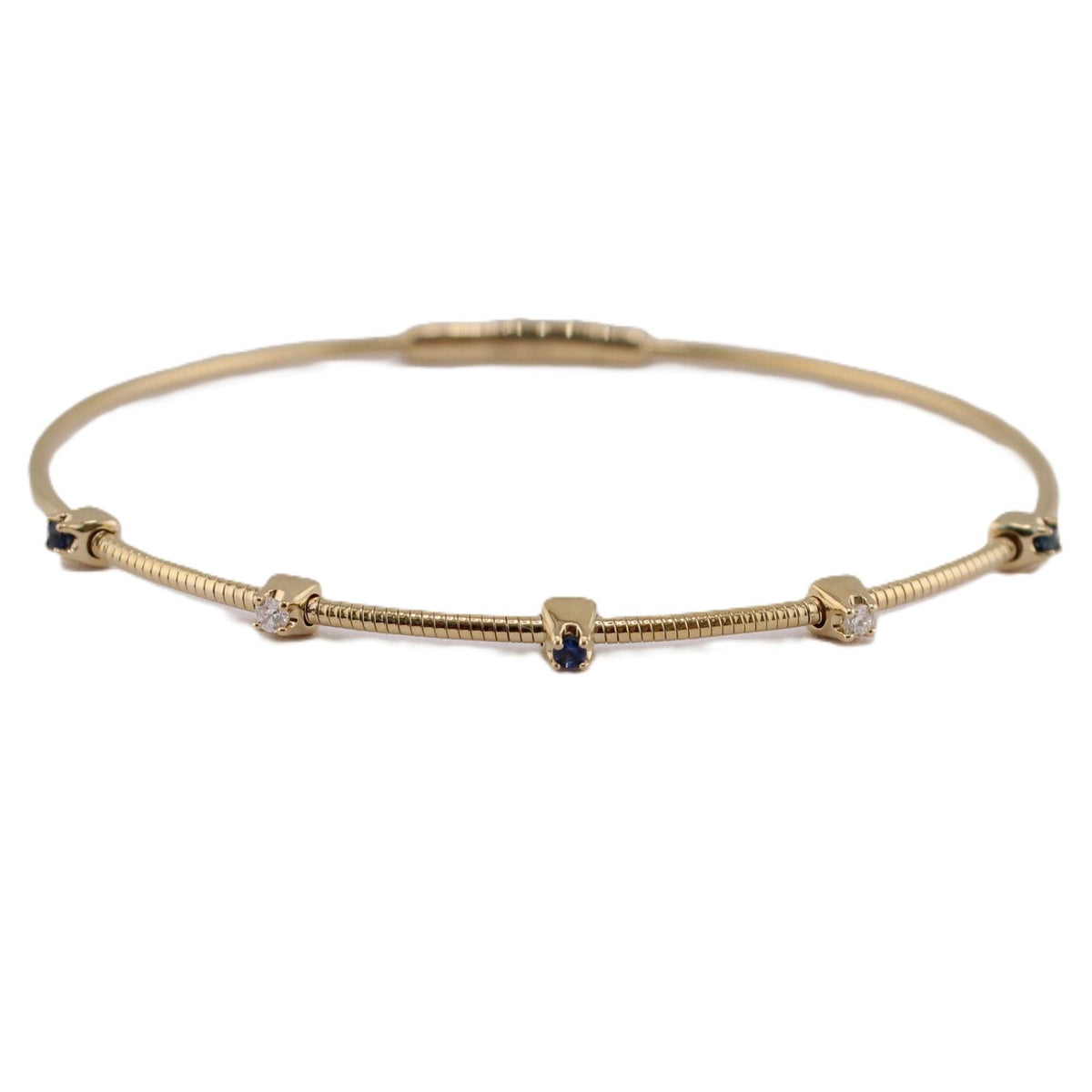 Flexible Collection Blue Sapphire & Diamond Bracelet