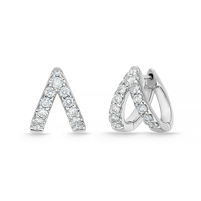 Odessa Collection "V" Huggie Earrings