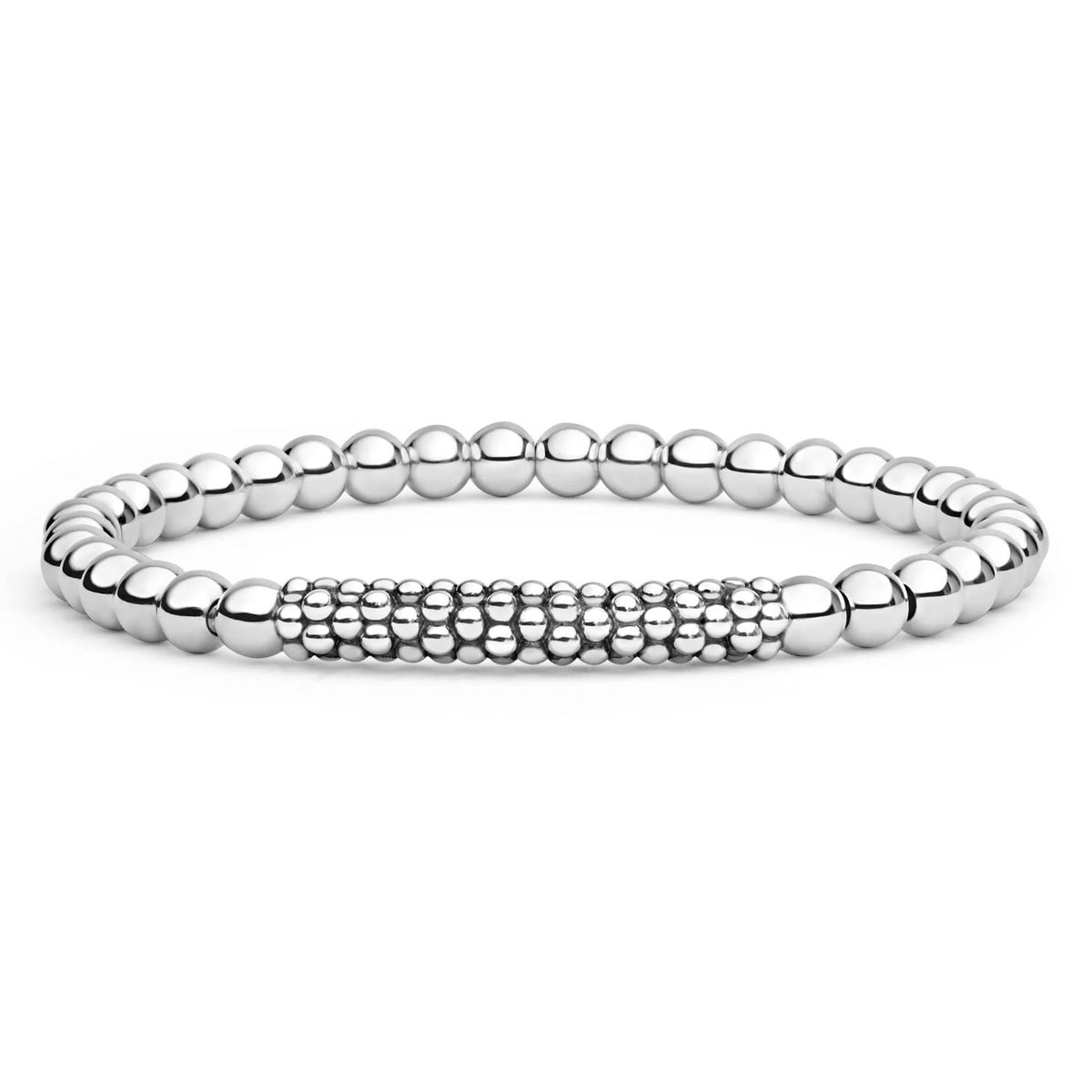 Signature Caviar Beaded Bar Stretch Bracelet