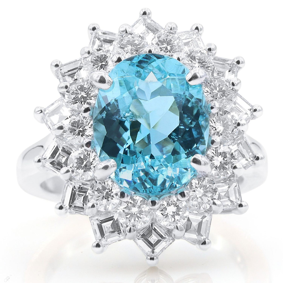 Certified Paraiba Tourmaline & Diamond Ring