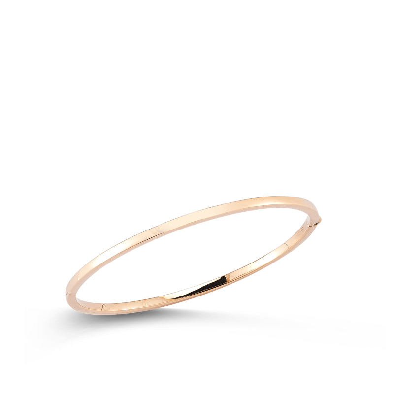 Designer Gold Oval Bangle Bracelet