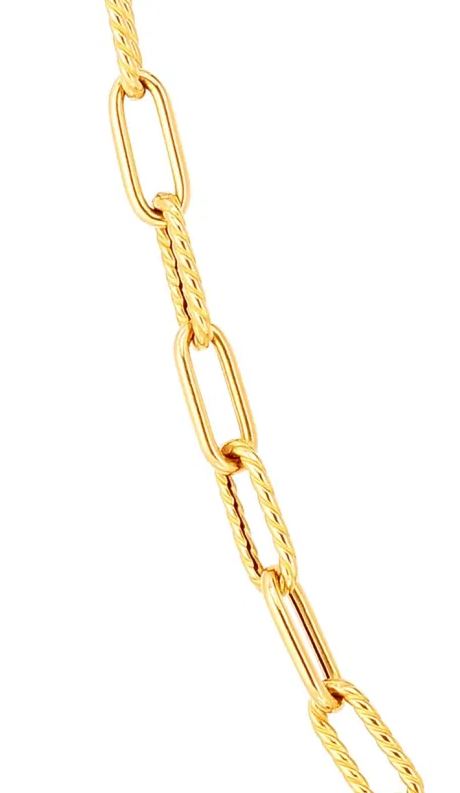Designer Gold Collection Paperclip Link Bracelet