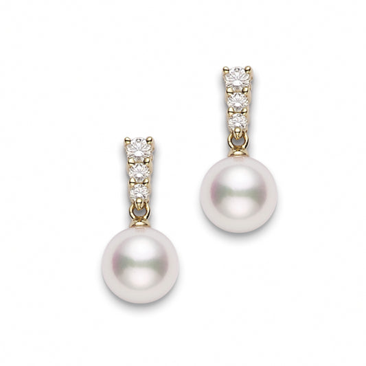 Morning Dew Collection Akoya & Diamond Earrings