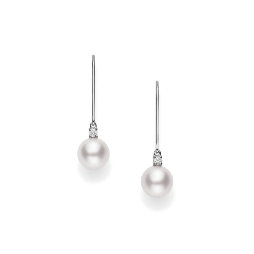 Classic Elegance Collection Akoya & Diamond Earrings