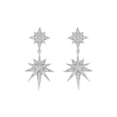 Starburst Collection Double Starburst Drop Earrings