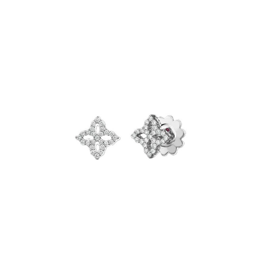Princess Flower Collection Diamond Stud Flower Earrings