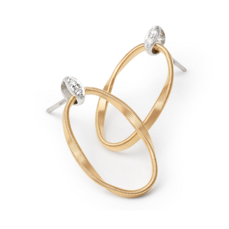 Marrakech Onde Diamond Drop Link Earrings