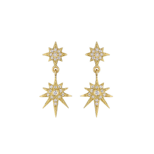 Starburst Collection Double Starburst Drop Earrings