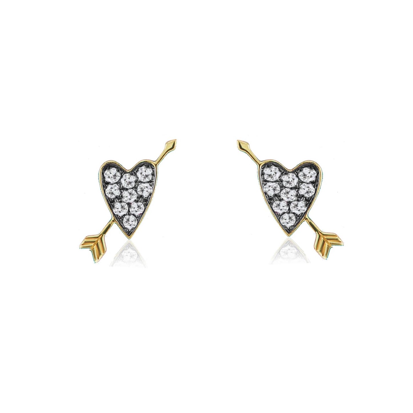 Amuleti Heart Motif Studs