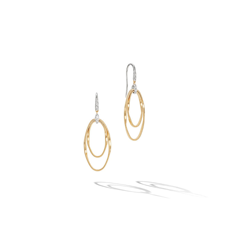 Marrakech Onde Diamond Double Link Earrings