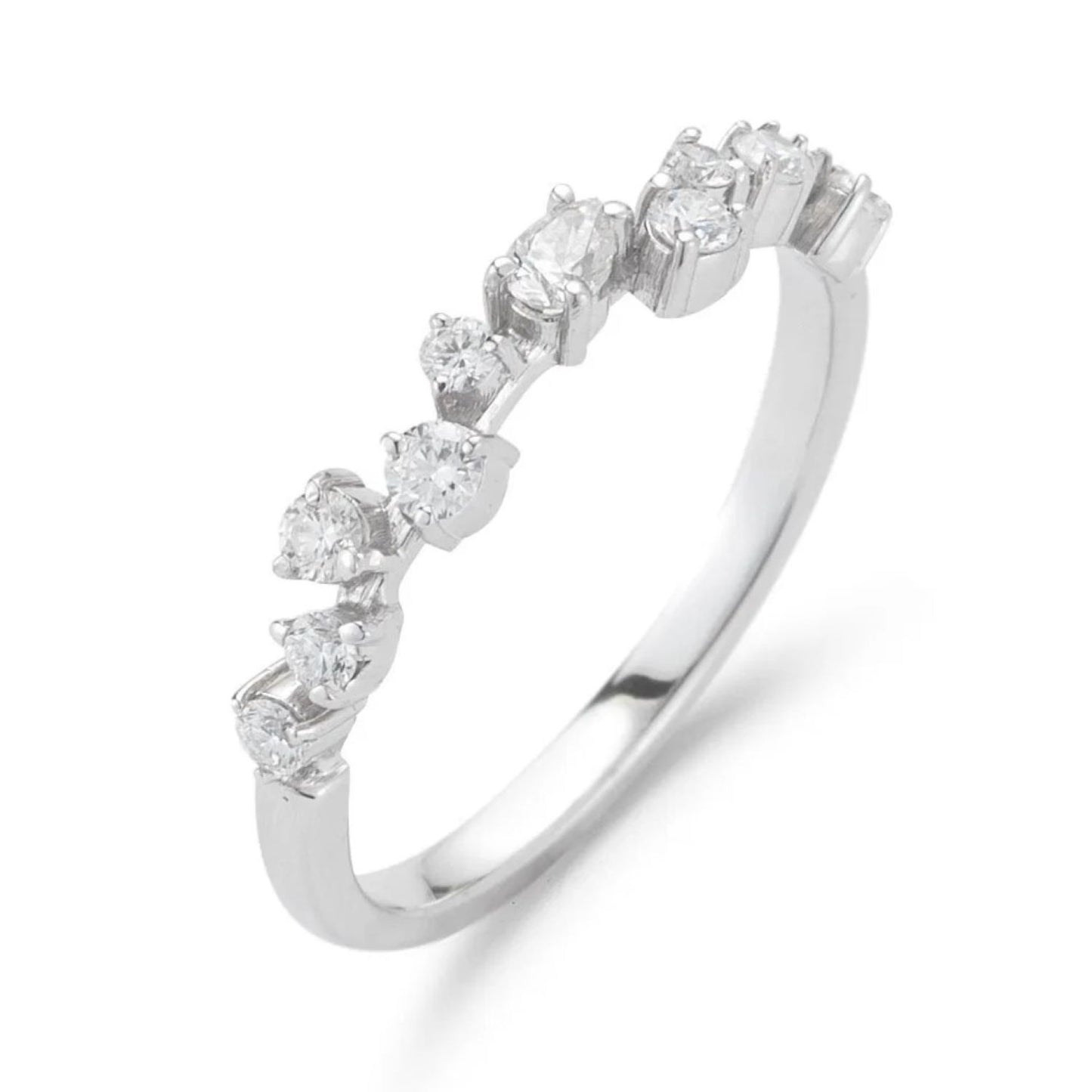 Stardust Pear & Round Cut Diamond Ring