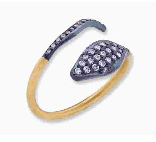 Snake Collection Diamond Accented Ring