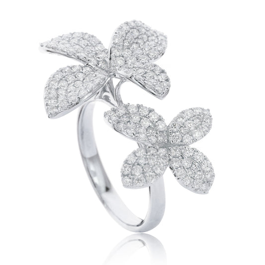 Diamond Pave Flower Ring