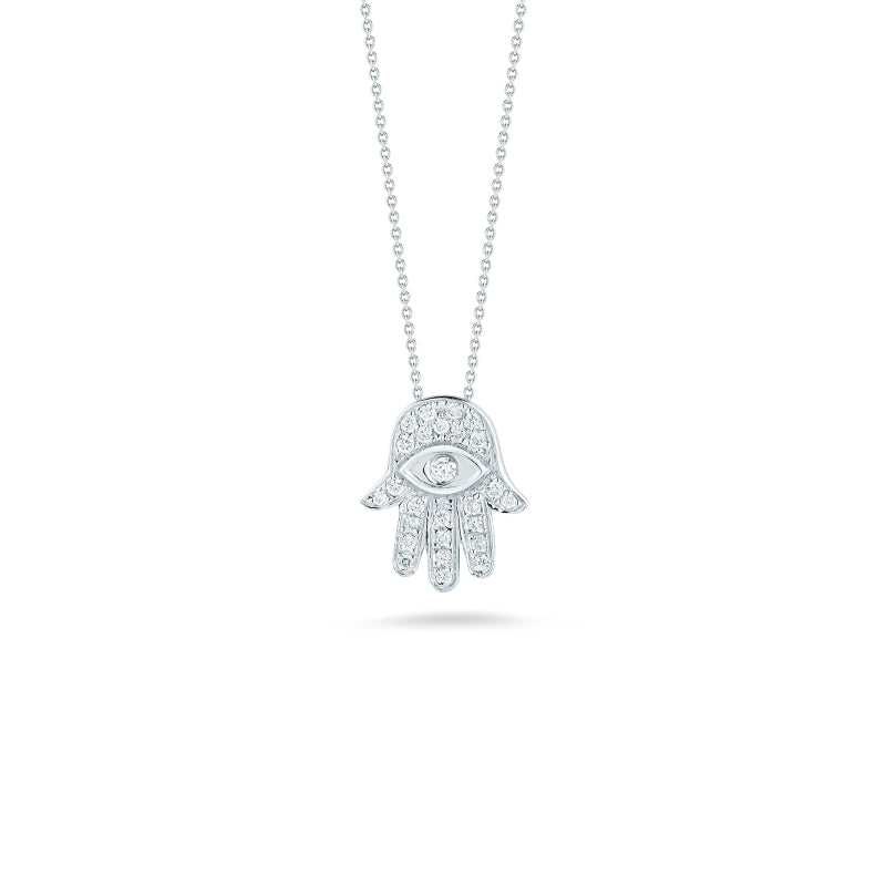 Tiny Treasures Diamond Hamsa Necklace