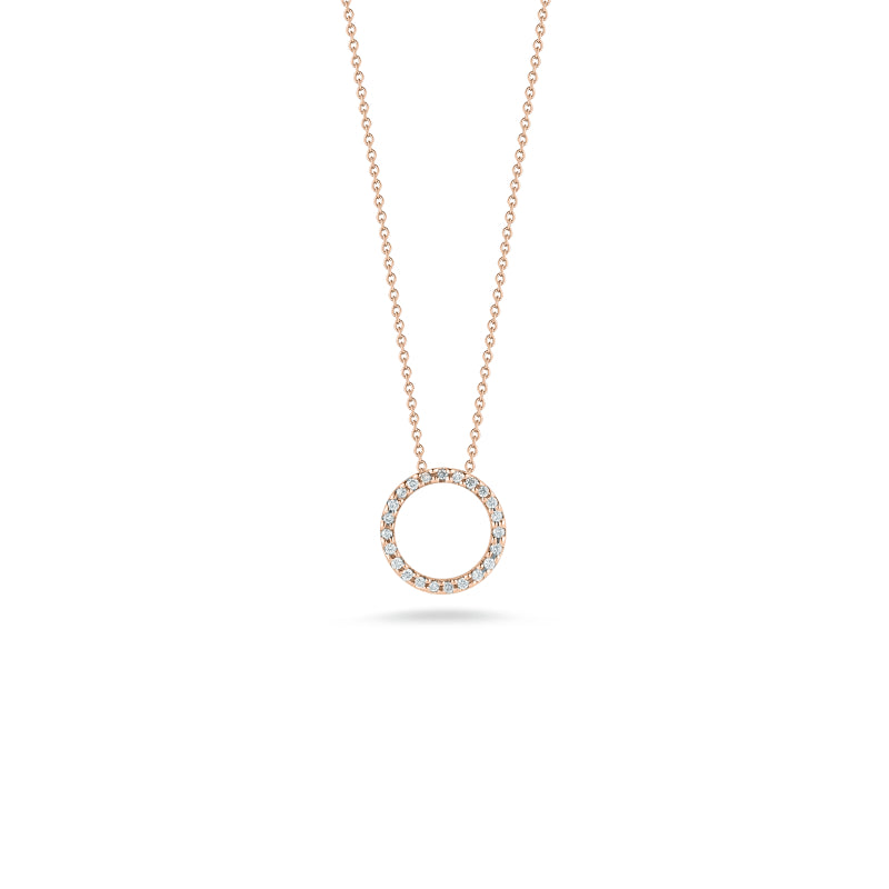 Tiny Treasures Small Diamond Circle Necklace