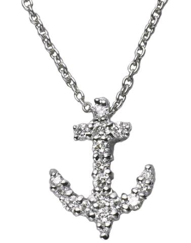 Tiny Treasures Diamond Anchor Necklace