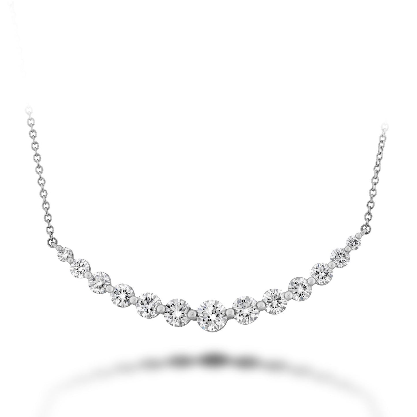 Graduated Diamond Smile Necklace