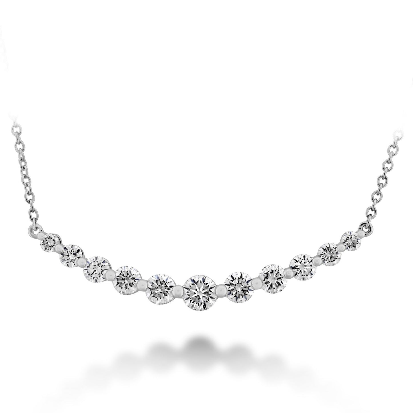 Graduated Diamond Smile Necklace