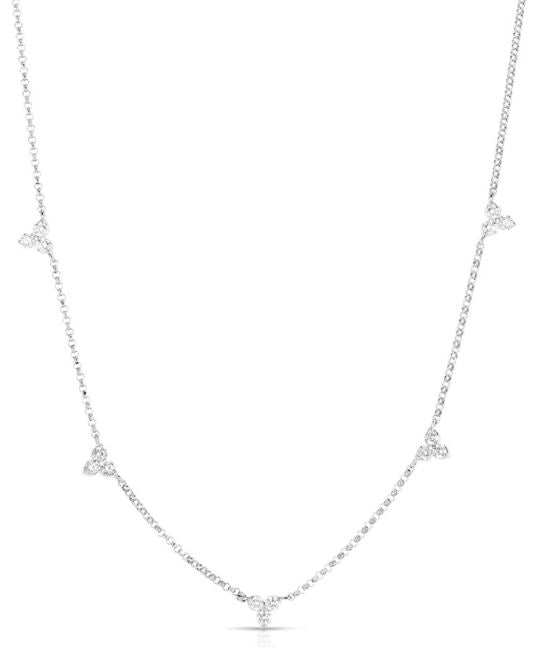 Diamonds By The Inch 5 Station Flower Necklace