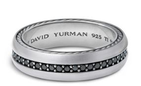 Streamline Collection Alternative Metal and Diamond Band