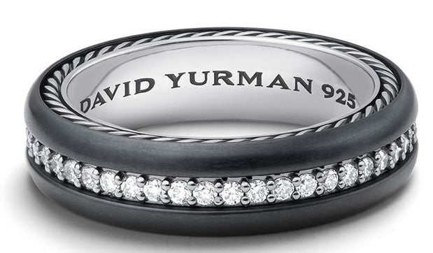 Streamline Collection Alternative Metal and Diamond Band