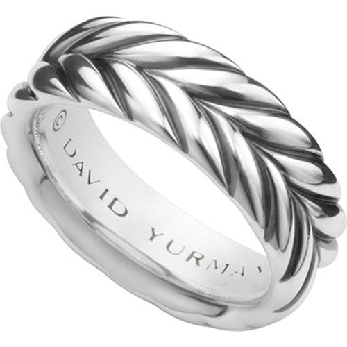 Chevron Collection 8.5 MM Wide Wedding Band