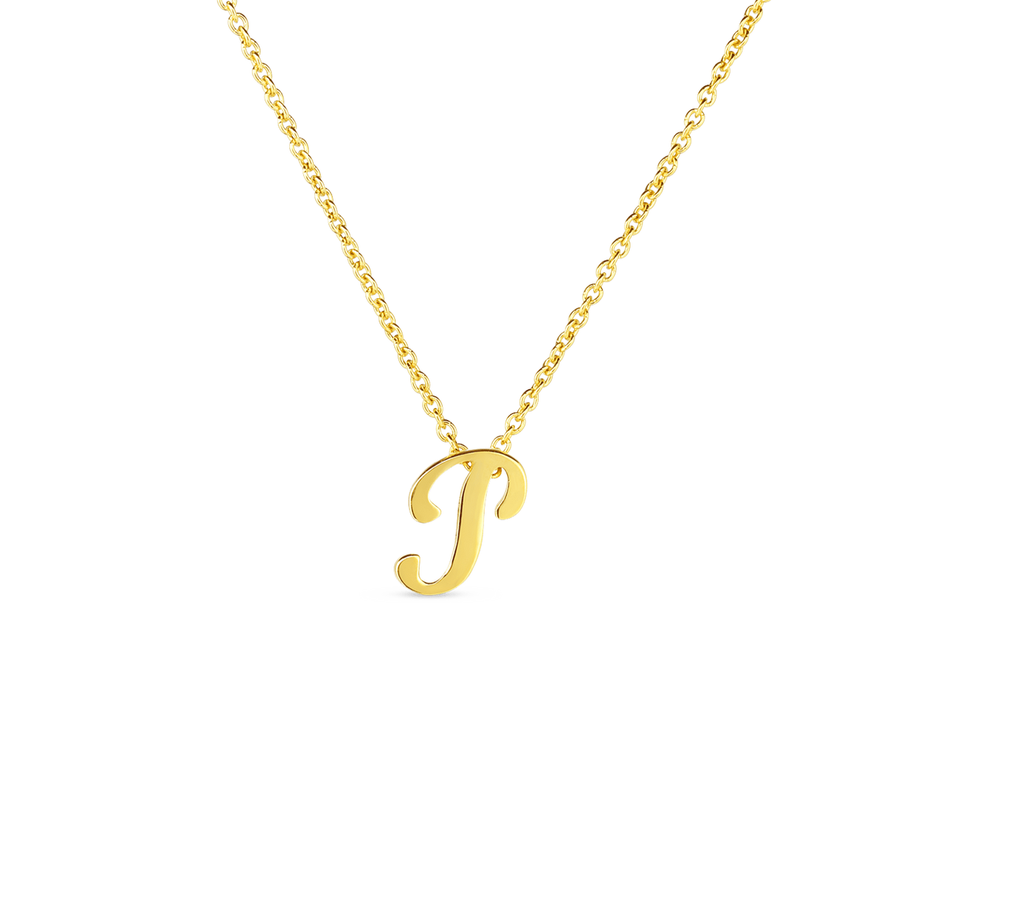 Tiny Treasures Script "P" Necklace