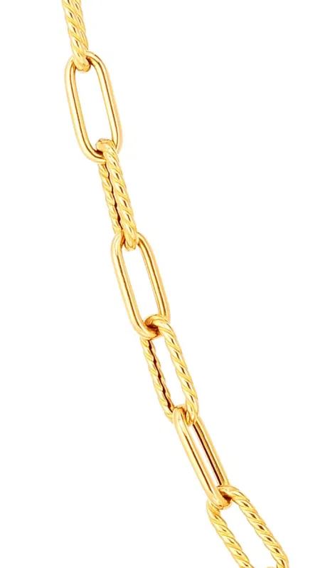 Designer Gold Collection Paperclip Chain