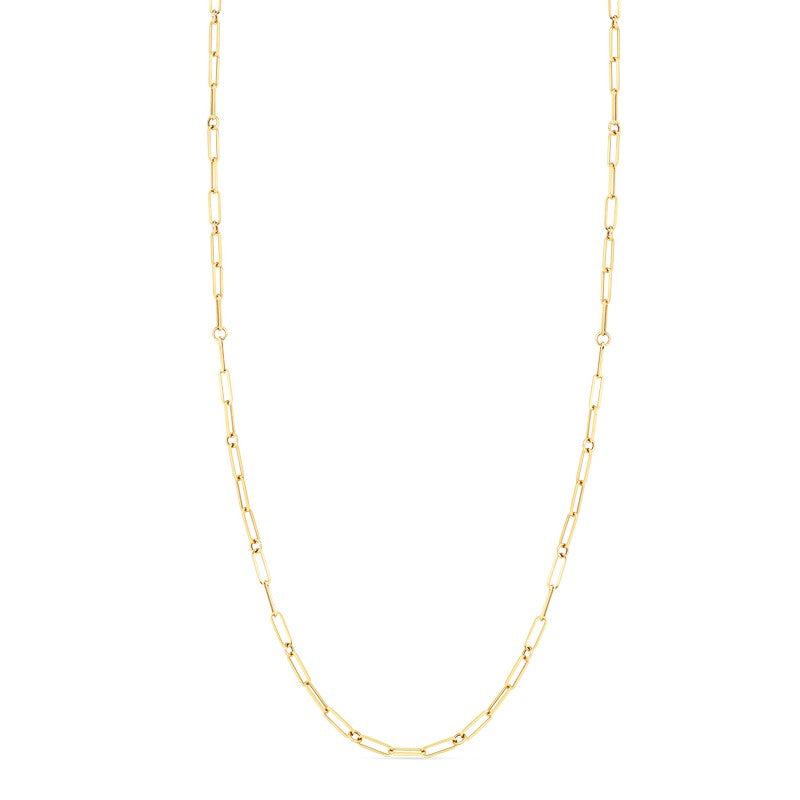 Designer Gold Paperclip & Round Link Chain